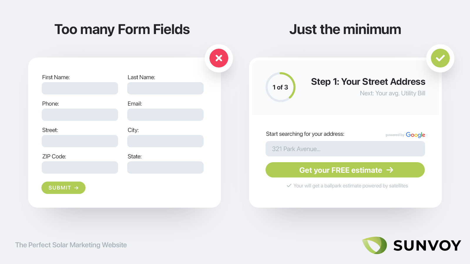 minimize form fields